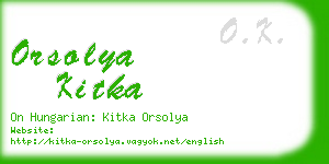 orsolya kitka business card